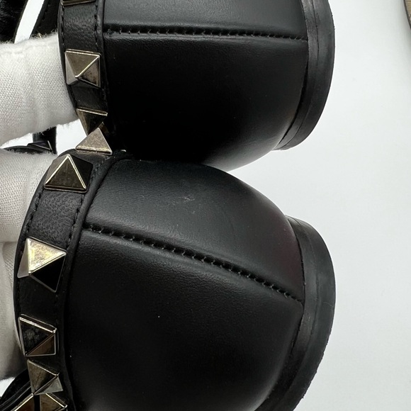 Authentic Valentino Garavani rockstud Noir cage flats - Picture 16 of 16